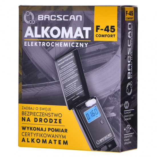 BACscan F-45 alcohol tester 0 - 4% Black