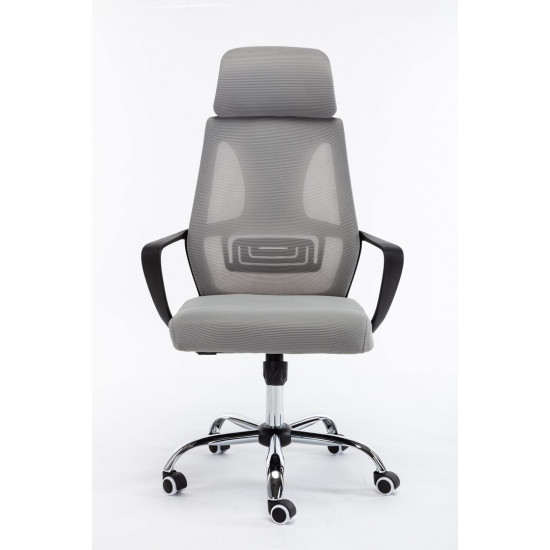 Topeshop FOTEL NIGEL SZARY office/computer chair Padded seat Mesh backrest