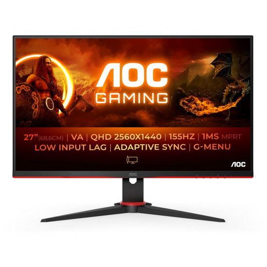 AOC G2 Q27G2E/BK computer monitor 68.6 cm (27) 2560 x 1440 pixels Quad HD Black, Red