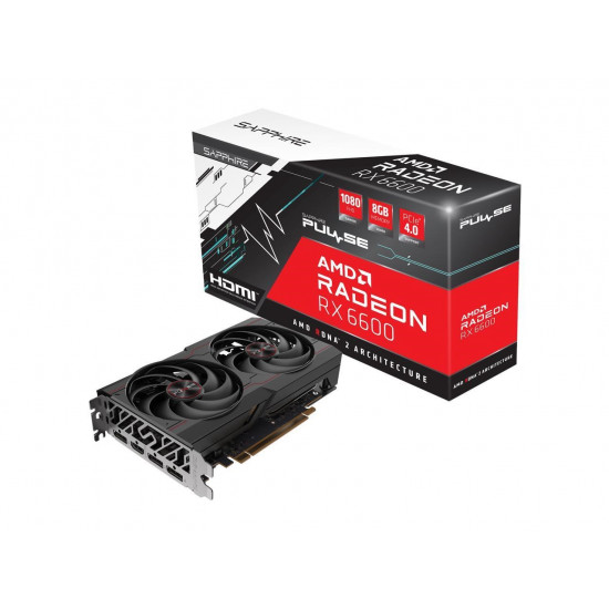 SAPPHIRE PULSE AMD Radeon RX 6600 Graphic card 8GB GDDR6 PCI Express 4.0 ATX (11310-01-20G)