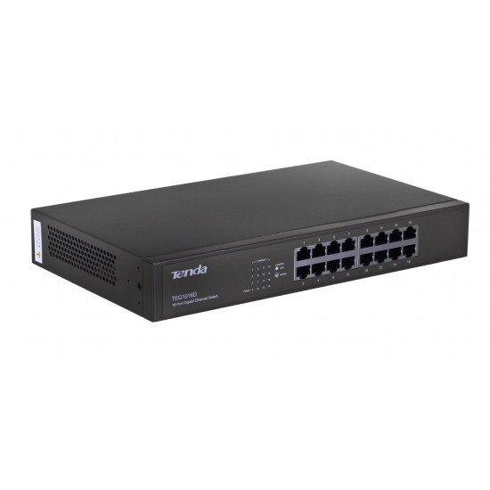 Tenda 16-port Gigabit Ethernet Switch Unmanaged Blue