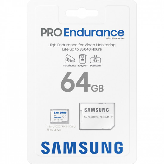 CARD 64GB Samsung PRO Endurance microSDXC 100MB/s +Adapter