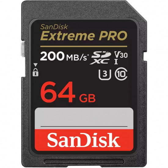 CARD 64GB SanDisk Extreme PRO SDXC 200MB/s