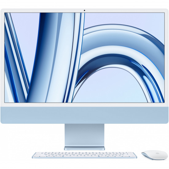 Apple 24-inch iMac with Retina 4.5K display: Apple M3 chip with 8-core CPU and 8-core GPU (8GB/256GB SSD) - Blue *NEW*