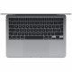 MacBook Air: Apple M3 chip with 8-core CPU and 8-core GPU, 8GB, 256GB SSD - Space Grey