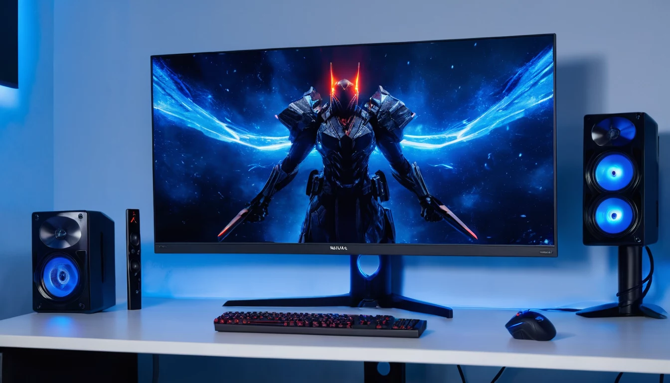 Didelio atnaujinimo dažnio žaidimų monitorius, prijungtas DisplayPort kabeliu