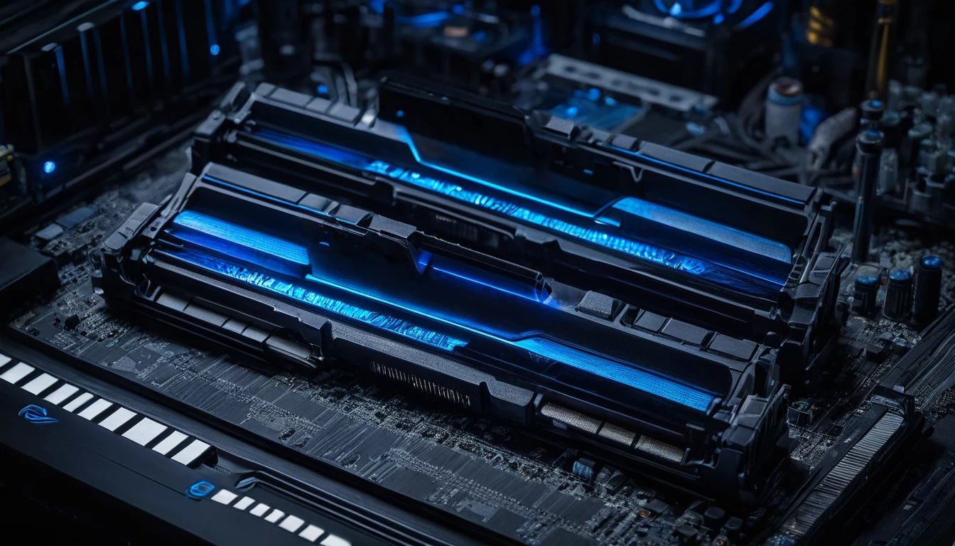DDR5 atmintis įstatoma į pagrindinės plokštės lizdą