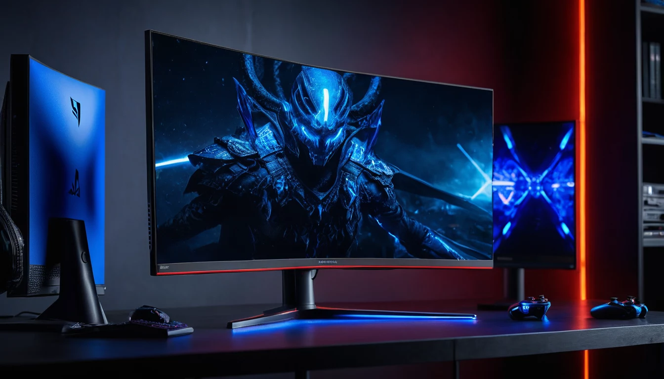 Aukšto atnaujinimo dažnio žaidimų monitorius su ryškiu ekranu