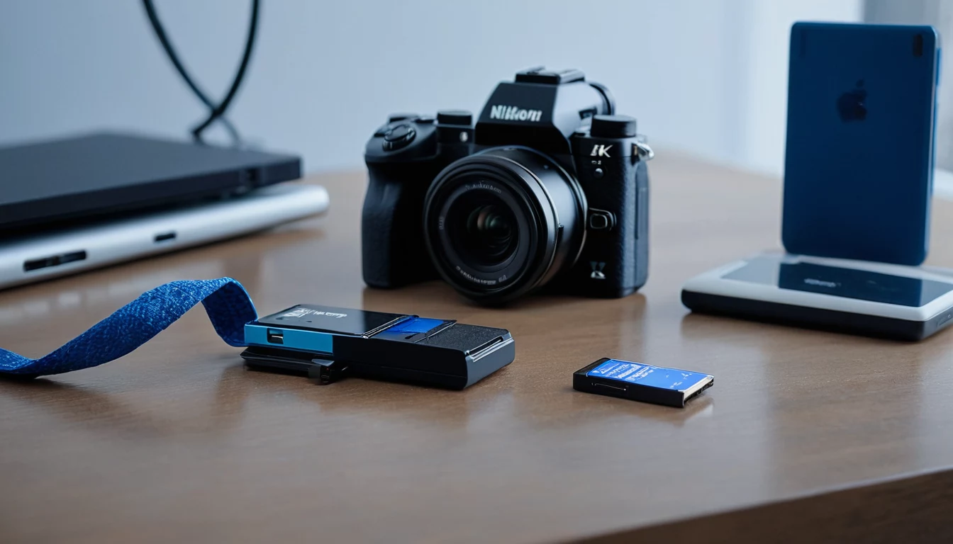 microSD kortelė įkišama į fotoaparatą ir kortelių skaitytuvą