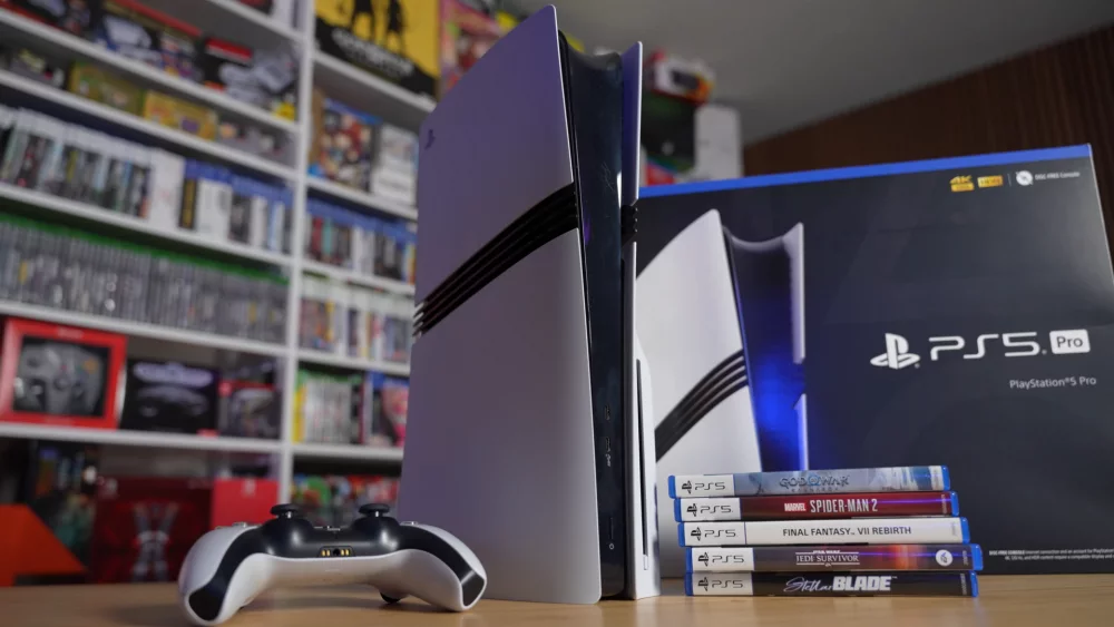 PlayStation 5 Pro console with box and controller